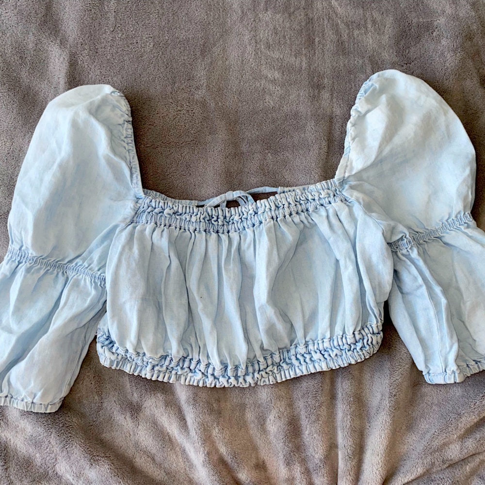 Ruffle top with open back